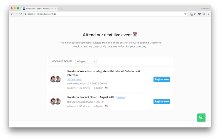 livestorm website