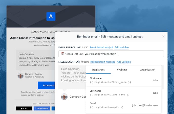 Online Class Webinar