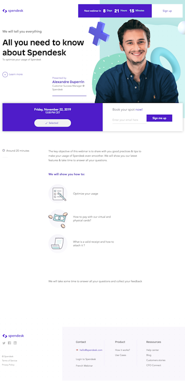 Webinar Landing Page