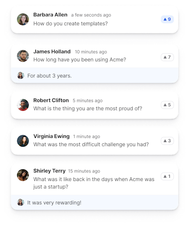 webinar questions tab