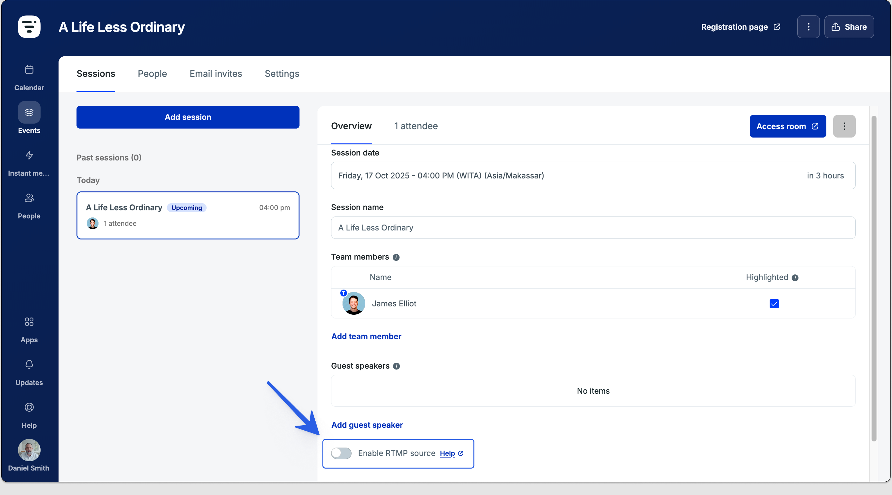 Enable RTMP Input for Livestorm Events | Livestorm