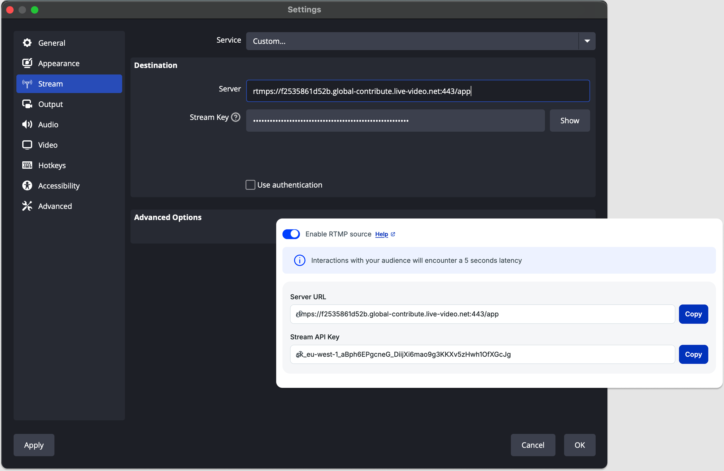 Enable RTMP Input for Livestorm Events | Livestorm
