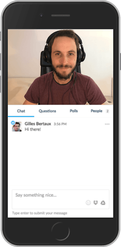 Mobile webinar software Livestorm